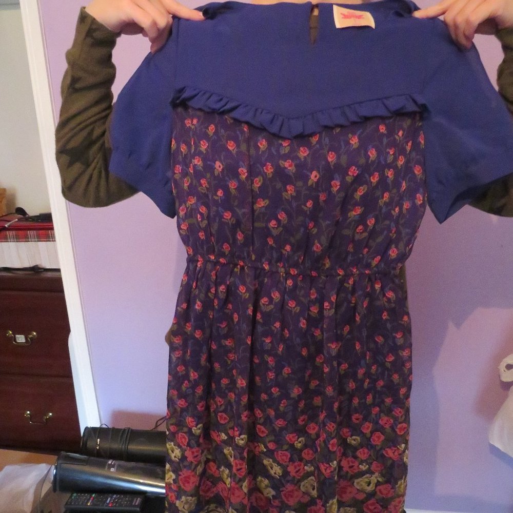 Blue floral with blue top Orion London Size XS/ S dress